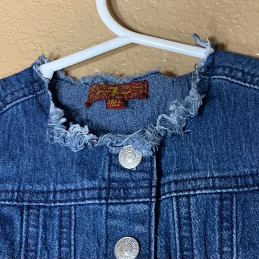 7 For All Mankind toddler girl distressed vest‎